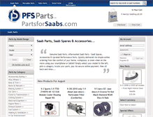 Tablet Screenshot of partsforsaabs.com